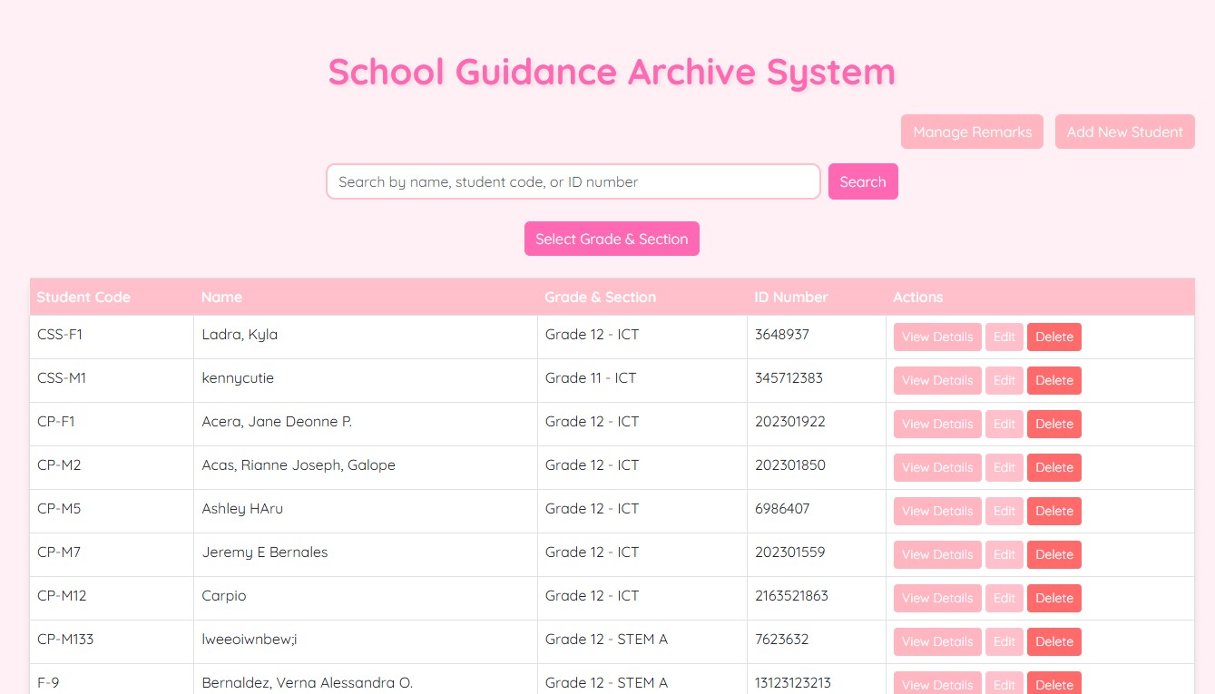 School Guidance Archive